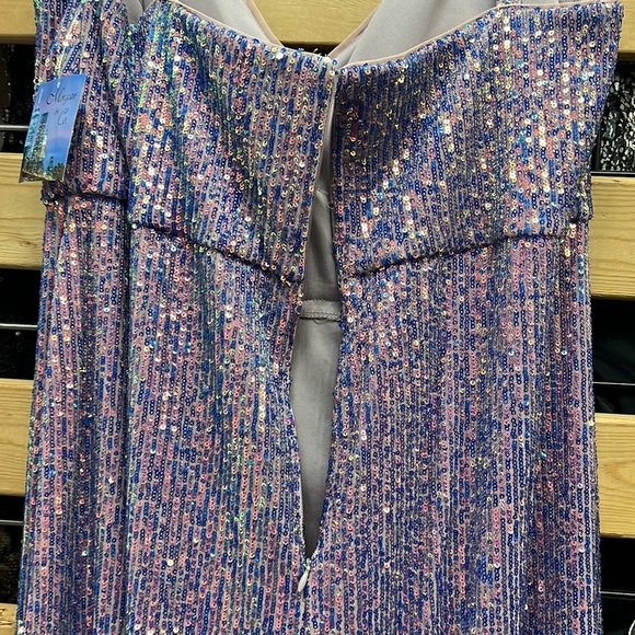 NWT,Morgan & Co Sequin Embellished Gown,rose/lilac - Picture 8 of 17